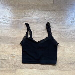 Urban Outfitters Out From Under Black Lace Crop Tank Top Size XS/S
